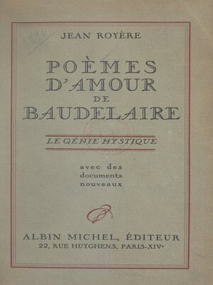 cover image of Poèmes d'amour de Baudelaire
